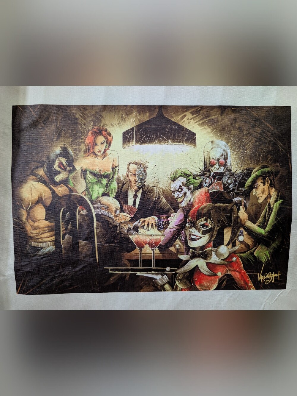 Batman Villains Poker Game Canvas Print
